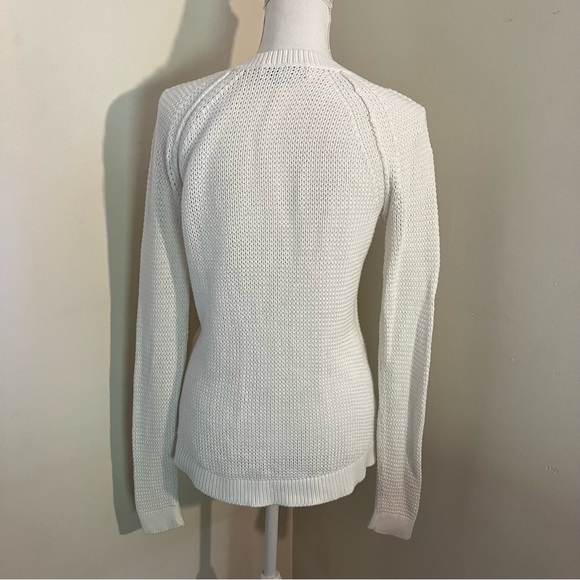 Banana Republic white knit v-Neck sweater, S - Picture 7 of 7